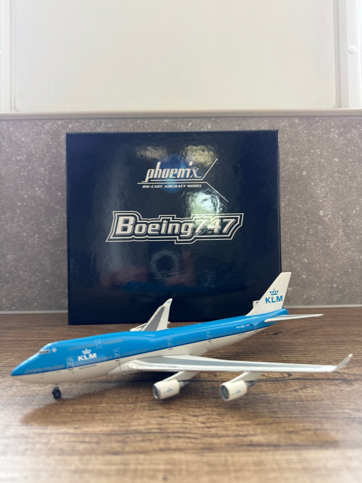 Phoenix/Starjets KLM Boeing 747-400 1:300 met doos, Overige merken, 1:200 of kleiner, Ophalen of Verzenden, Zo goed als nieuw