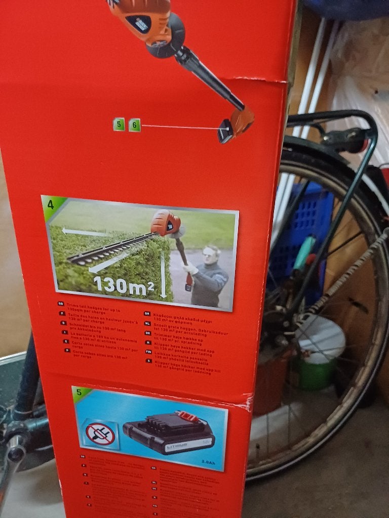 Black en Decker accu heggenschaar 18v 2 accu's, Tuin en Terras, Ophalen, Gebruikt, Accu, Black en Decker