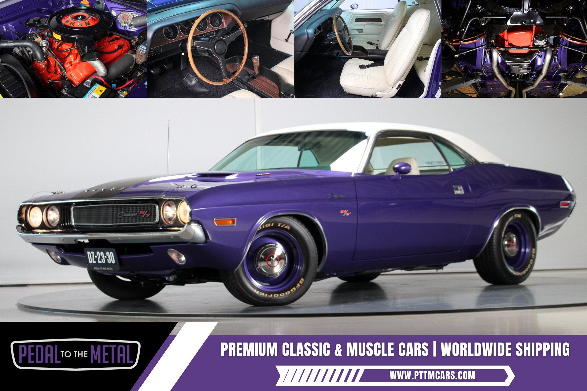 Dodge Challenger R/T 440 4-Speed | Fully Restored, Auto's, Achterwielaandrijving, 374 pk, Geïmporteerd, Dodge