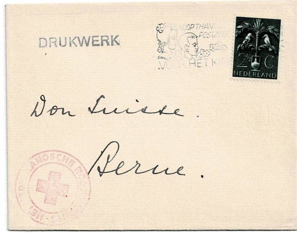 Rodekruis drukwerk enveloppe met Nvph 408 (#072), Ophalen of Verzenden, Envelop