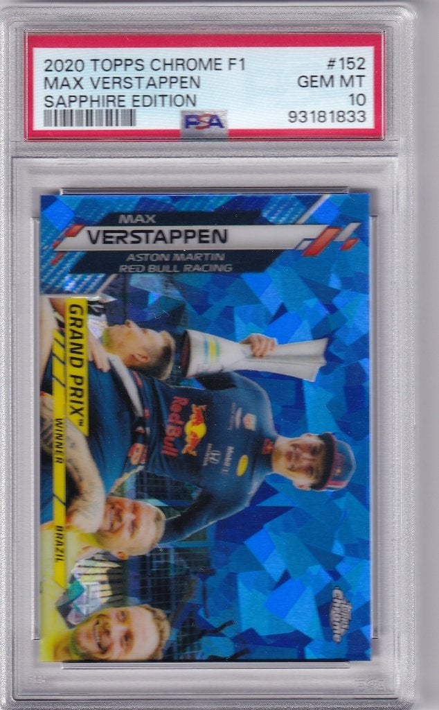 Max Verstappen Blue Sapphire #152 PSA 10, Verzenden, Nieuw, Formule 1