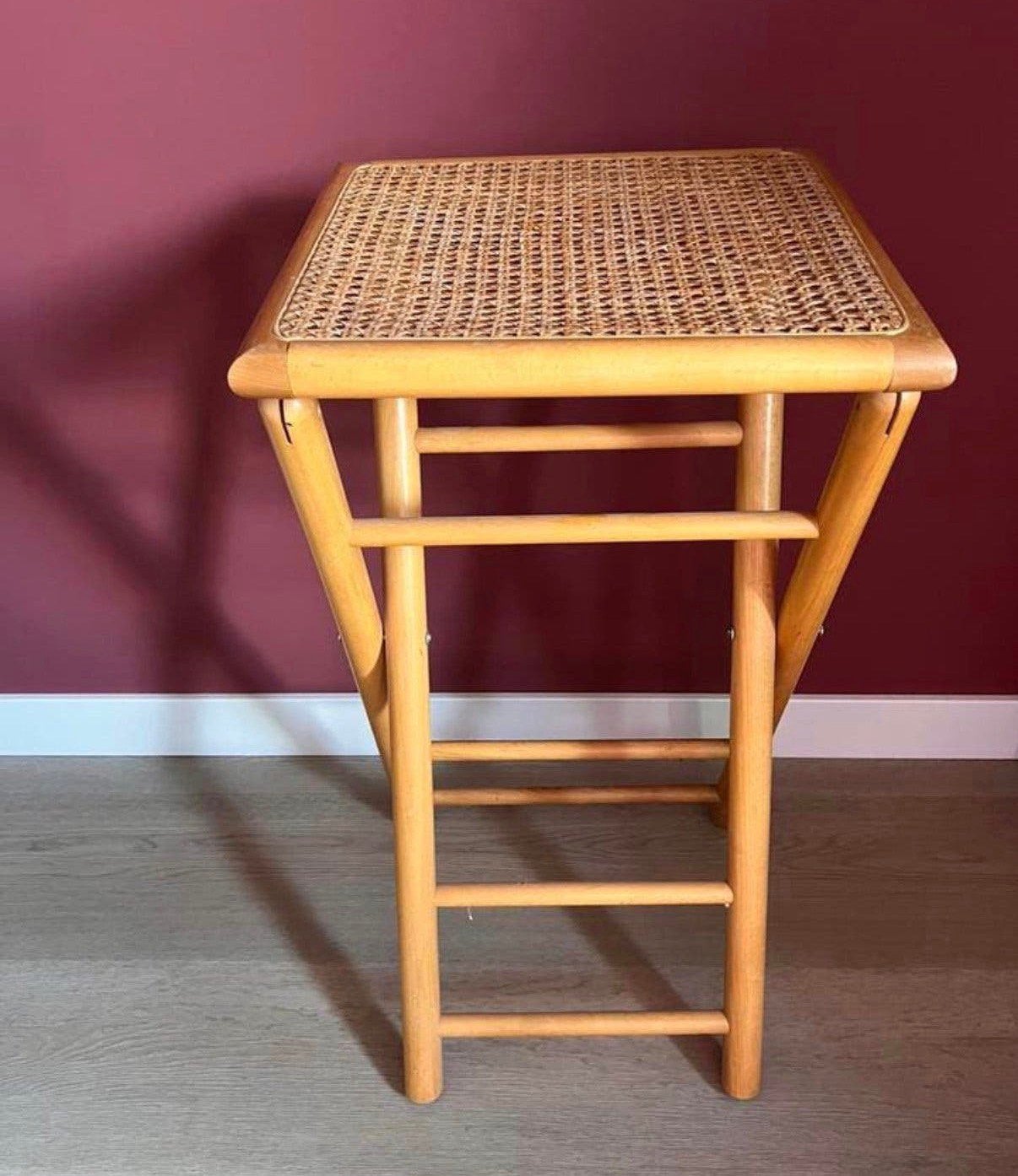 Vintage bijzettafel/kruk Thonet, Huis en Inrichting, Ophalen, Zo goed als nieuw, Hout