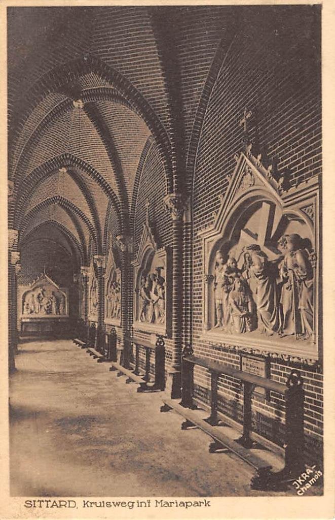 Sittard Kruisweg Interieur in 't Mariapark Limburg, Verzenden, 1920 tot 1940, Ongelopen, Limburg