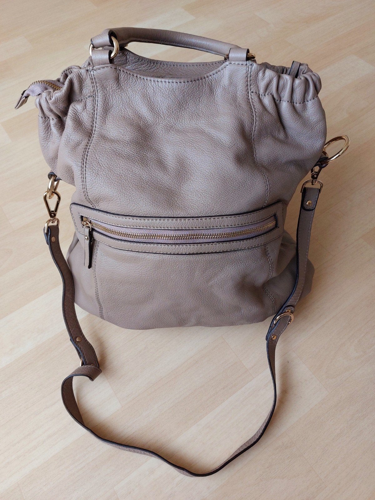 SMAAK AMSTERDAM,  nieuwe grote leren tas, beige/grijs., Sieraden, Tassen en Uiterlijk, Ophalen of Verzenden, Nieuw, Beige, Shopper
