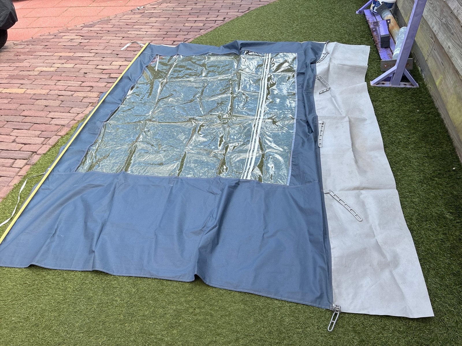Zijkant luifel voor caravan 230 cm met rits, Caravans en Kamperen, Ophalen of Verzenden, Gebruikt
