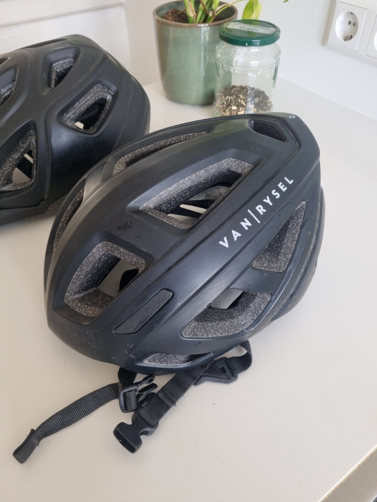 Van Rysel Fietshelm - Zwart, Maat M, Fietsen en Brommers, Ophalen, Gebruikt, M, Van Rysel