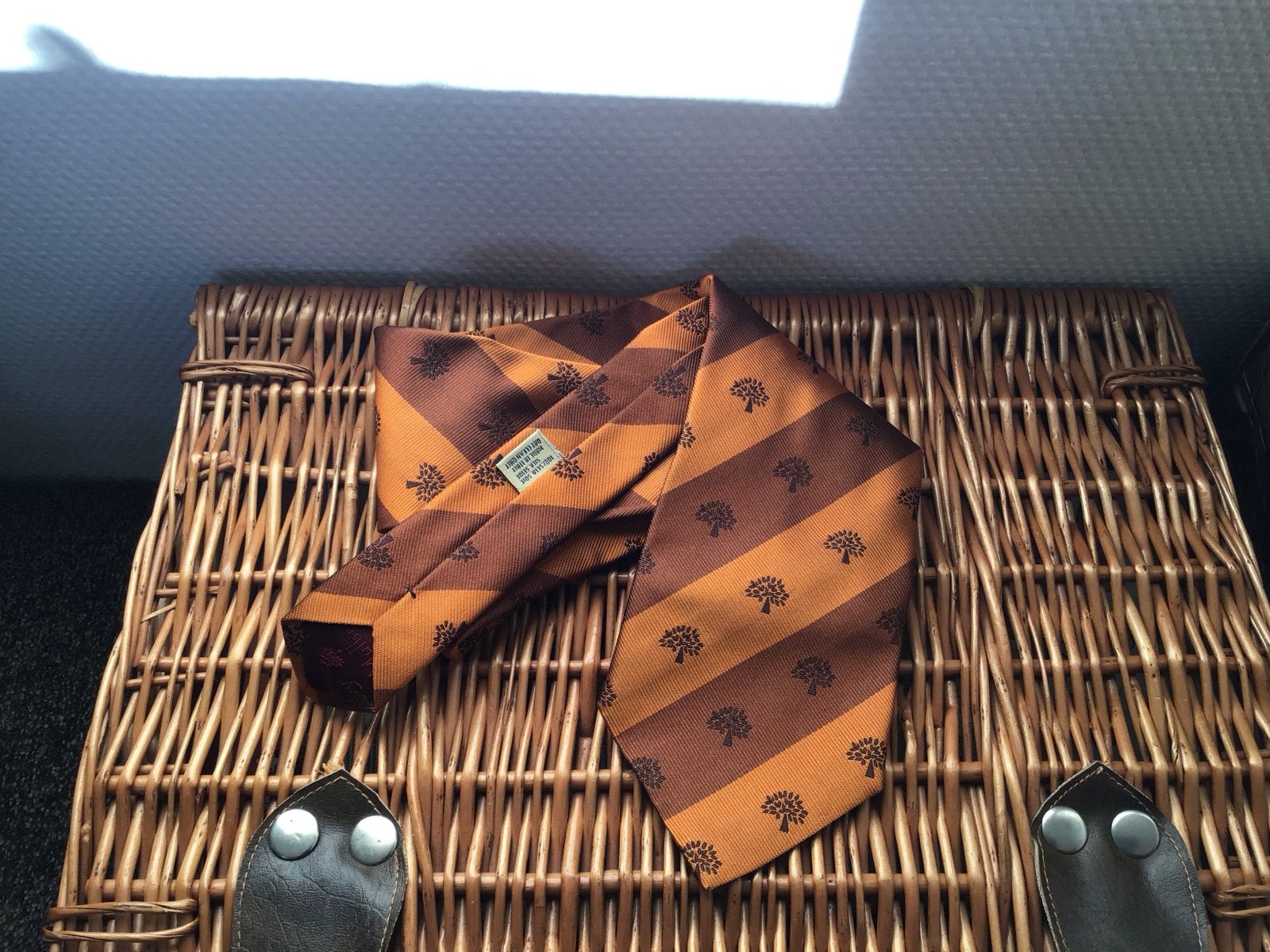 Mulberry zijden stropdas met patroon, Kleding | Heren, Stropdassen, Zo goed als nieuw, Met patroon, Bruin, Ophalen of Verzenden