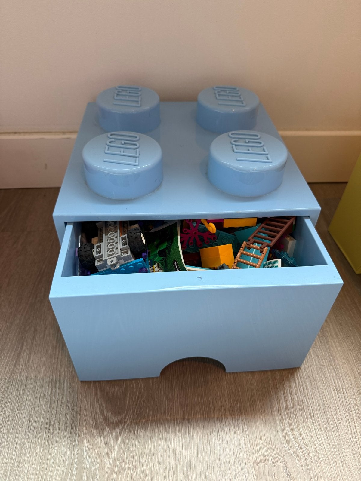 Lego opbergbak met lade - lichtblauw, Ophalen of Verzenden, Zo goed als nieuw, Accessoire, Lego
