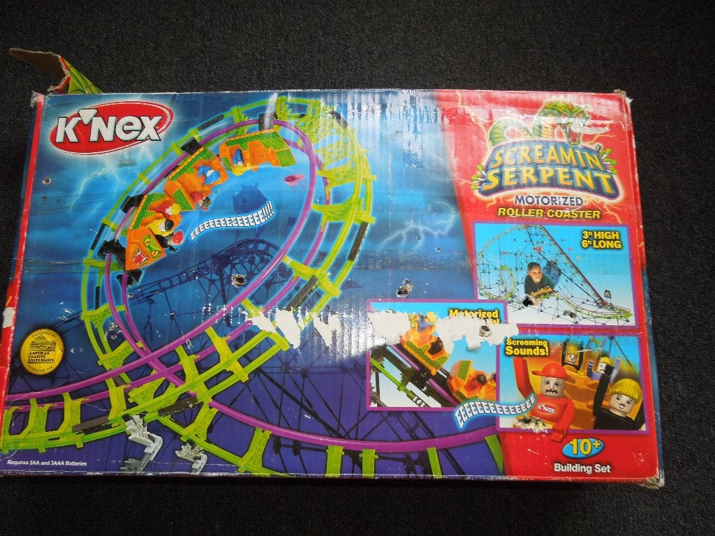 K'nex Screamin Serpent Gemotoriseerde Achtbaan - Grote Doos, Kinderen en Baby's, Ophalen of Verzenden, Gebruikt, K'nex