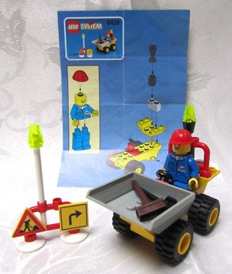 Lego System 6439: Mini Dumper met figuur en instructies, Lego, Ophalen of Verzenden, Compleet, Complete set