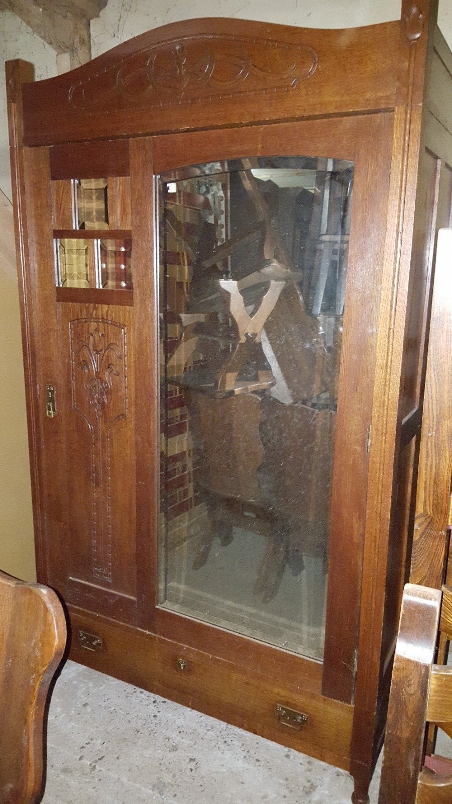 Slaapkamer kast jugendstil, Ophalen