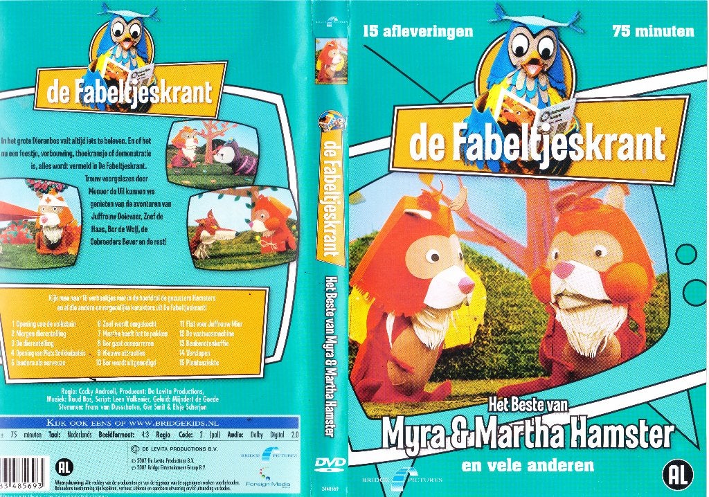 Fabeltjeskrant - Het Beste Van Martha En Myra Hamster, Alle leeftijden, Poppen, Tv-serie, Ophalen of Verzenden