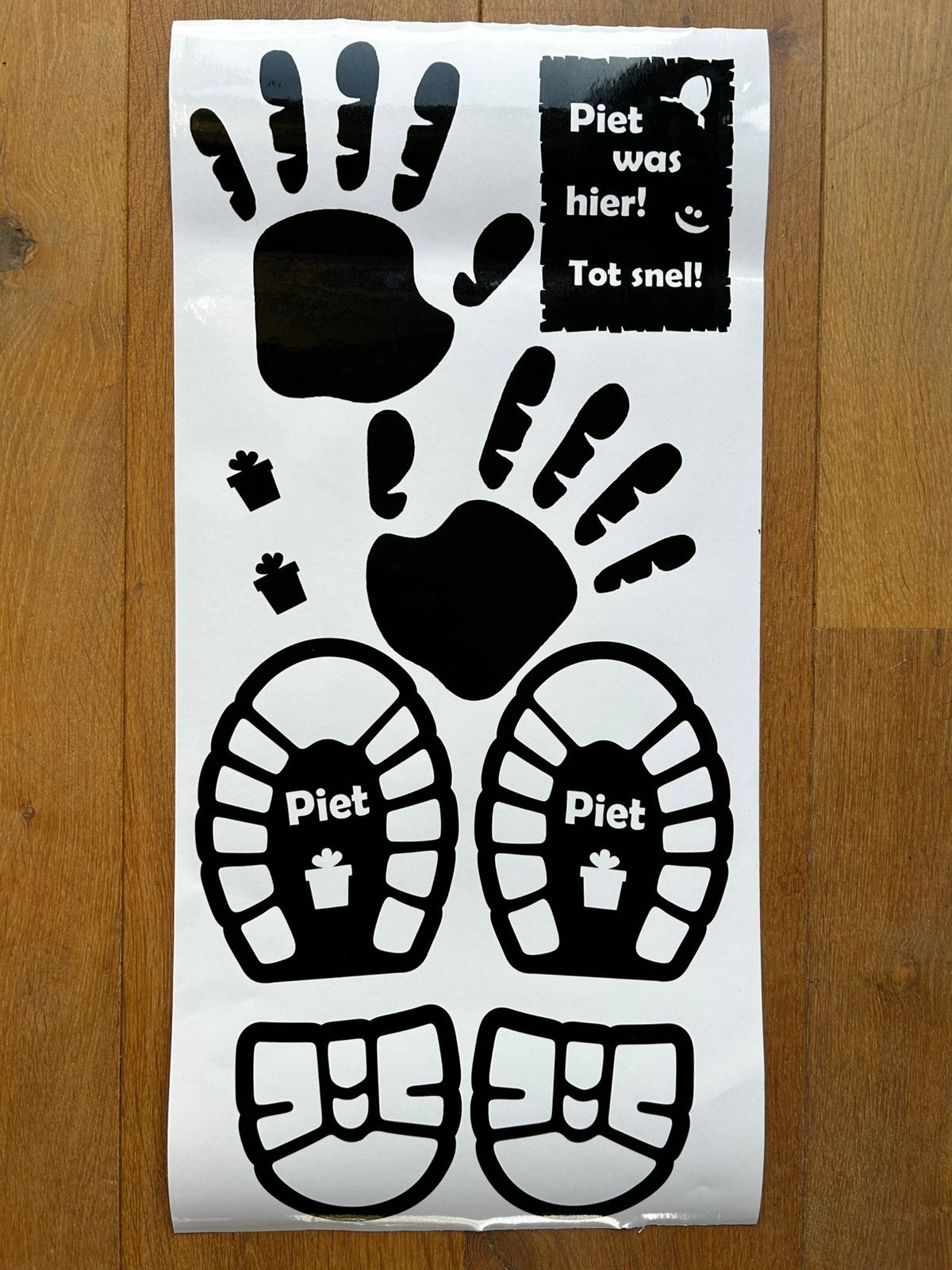 Herbruikbare raamstickers piet was hier, Ophalen of Verzenden, Nieuw