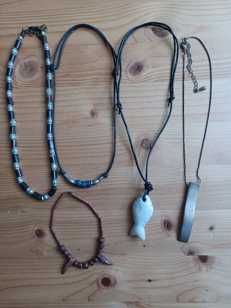 4 kettingen + 1 armbandje, Ophalen of Verzenden, Overige materialen
