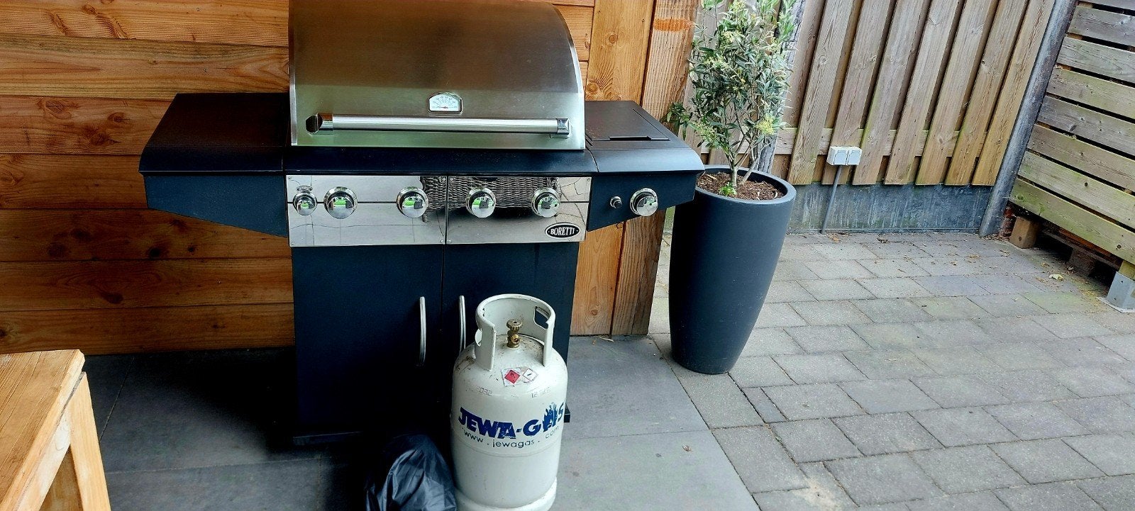 Boretti Da Vinci Nero met hoes en gasfles, Ophalen, Gebruikt, Boretti