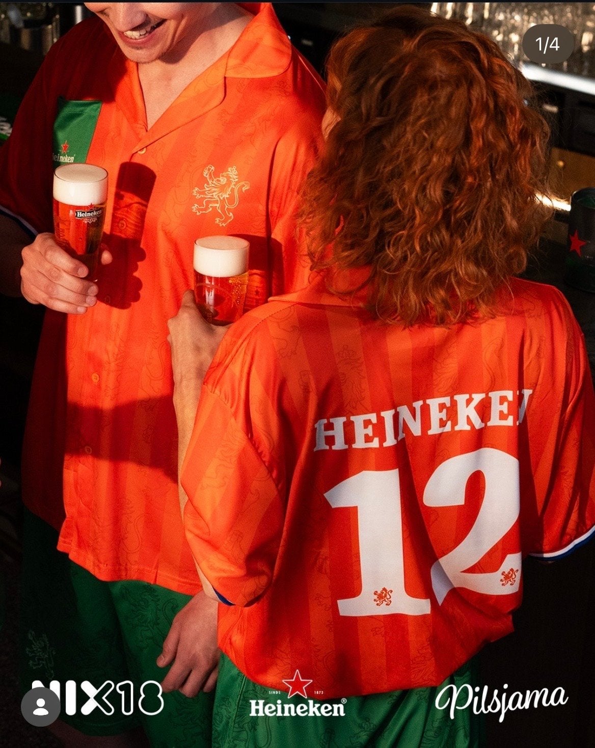Heineken Oranje Pilsjama - Het officiële kom-je-bed-uittenue, Ophalen of Verzenden, Nieuw, Maat 42/44 (L)