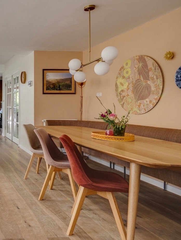Handgemaakte scand. eettafel van hoogwaardig eikenhout, Ophalen, 100 tot 150 cm, Eikenhout, Vijf personen of meer
