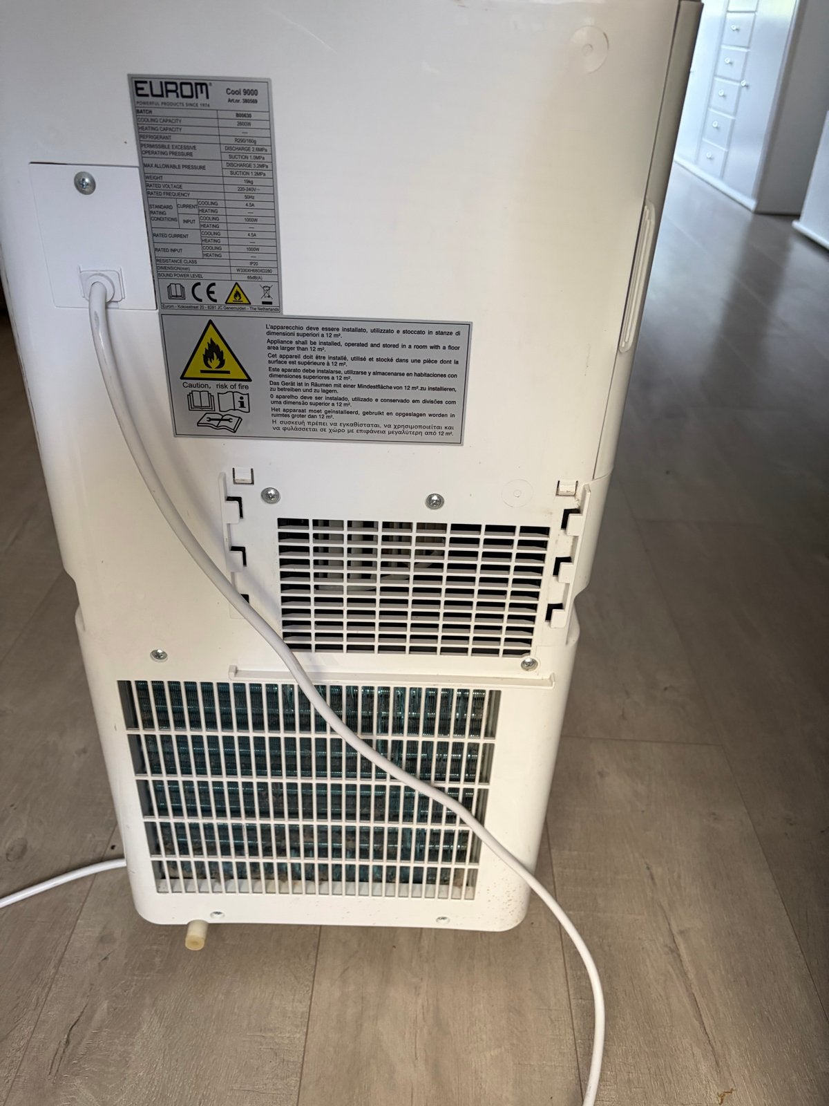 Mobiele airco 9000BTU - Koel en Ontvochtig uw ruimte, Ophalen, Gebruikt, Minder dan 60 m³, 3 snelheden of meer