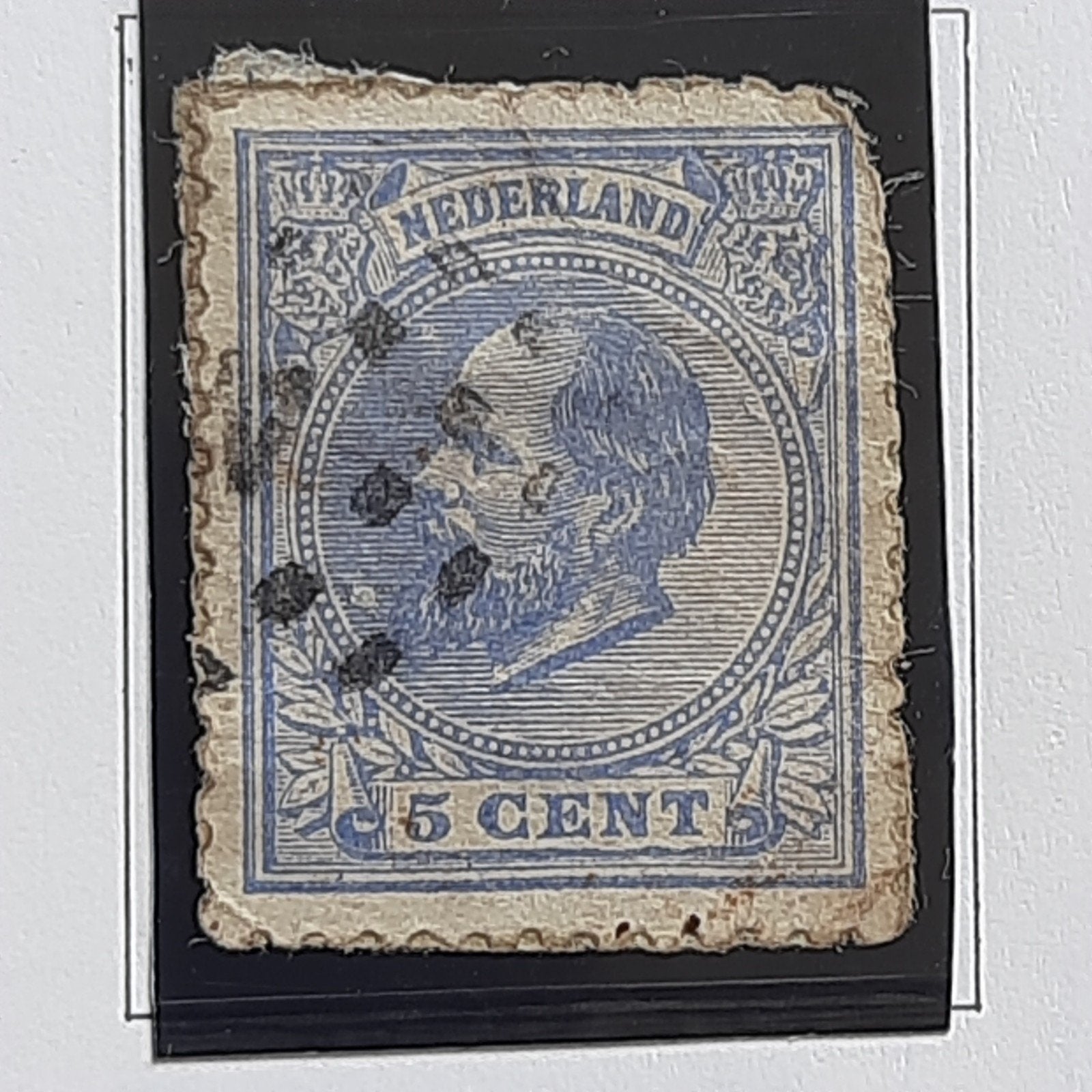 Postzegel Koning Willem III 5 Cent Blauw 1872-1888, Postzegels en Munten, Postzegels | Nederland, Verzenden