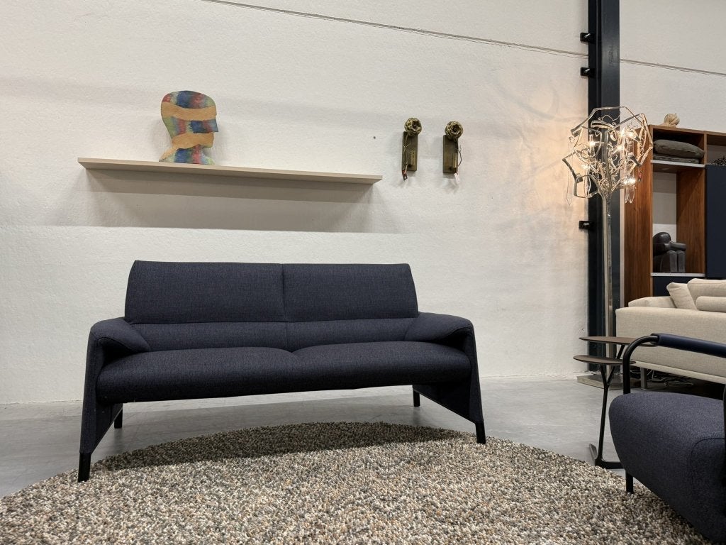 Nieuw Leolux Felizia Bank 2,5 zits blauw stof Design 190, Huis en Inrichting, Leolux, Info@leolux.nl, 150 tot 200 cm, 75 tot 100 cm