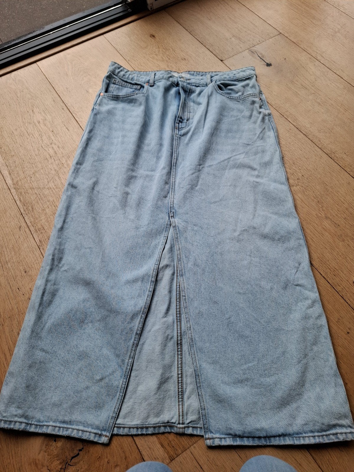 MNG denim spijkerrok met split - XXL 44, Blauw, MNG, Maat 46/48 (XL) of groter, Ophalen of Verzenden