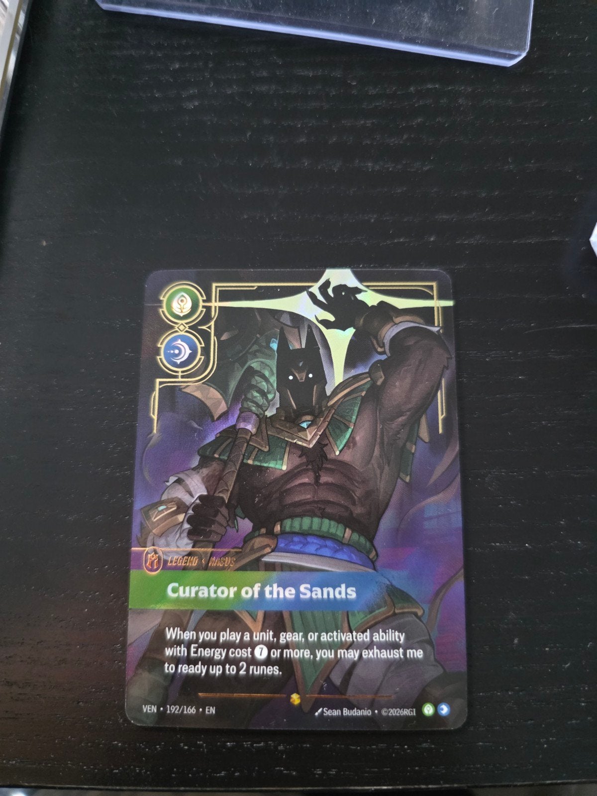 Nasus Curator of the Sands - Legends of Runeterra kaart, Ophalen of Verzenden, Zo goed als nieuw, Losse kaart