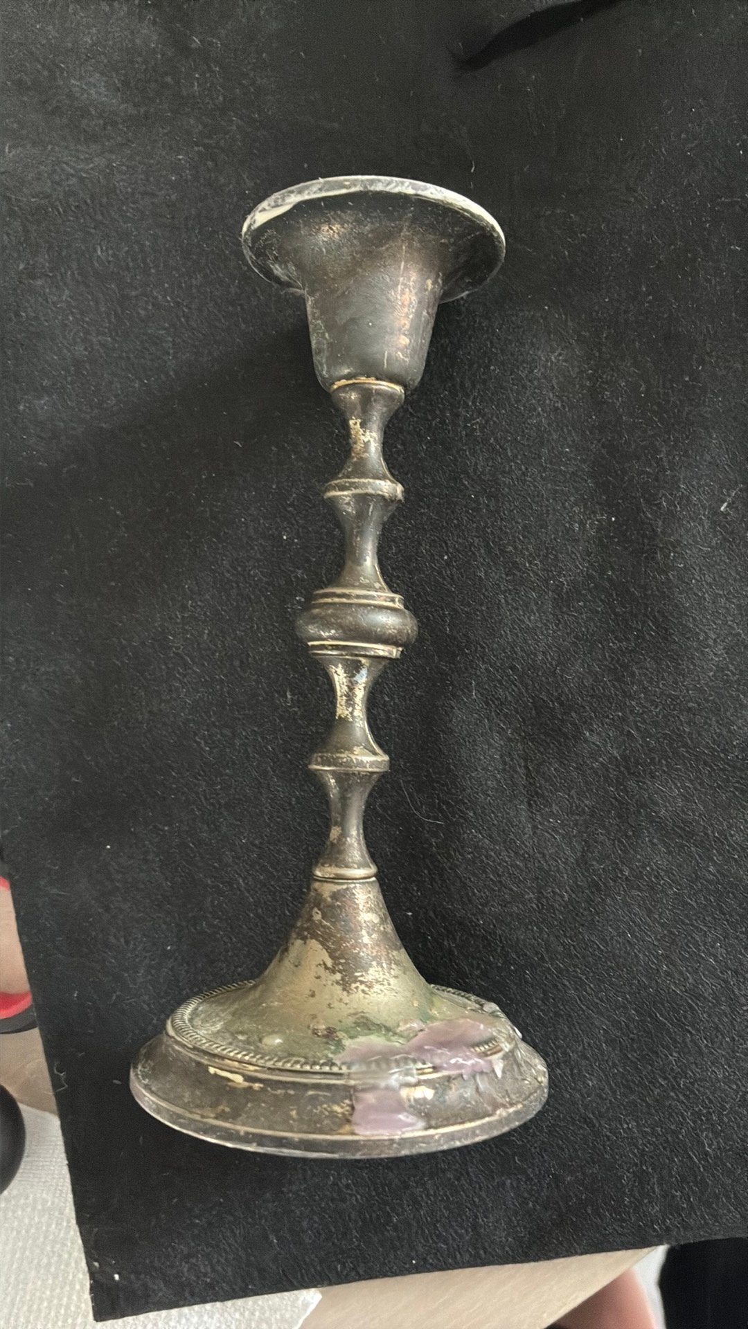 Verzilverde kandelaar 15 cm, Ophalen of Verzenden