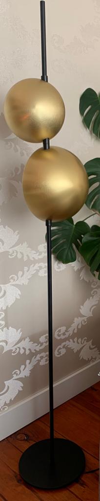 Oluce Superluna 397 LED vloerlamp, messing, Huis en Inrichting, Lampen | Vloerlampen, Ophalen, Zo goed als nieuw, 150 tot 200 cm