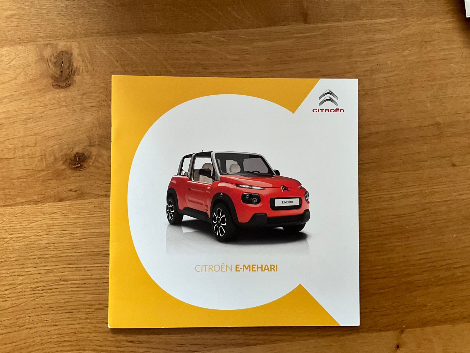 Brochure Citroen E-Mehari, Ophalen of Verzenden, Zo goed als nieuw, Citroën
