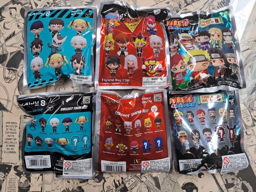 Anime sleutelhangers, magneten, bag clips, Ophalen of Verzenden