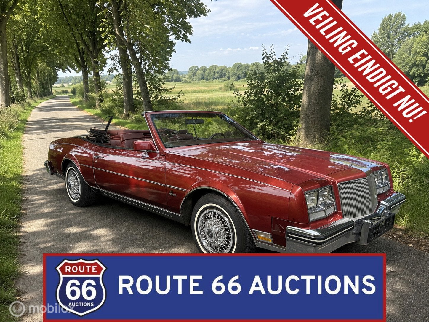 Buick Riviera Cabriolet | 1985 | Route 66 Auctions, Auto's, Oldtimers, Overige carrosserieën, Zwart, Bedrijf, Handgeschakeld