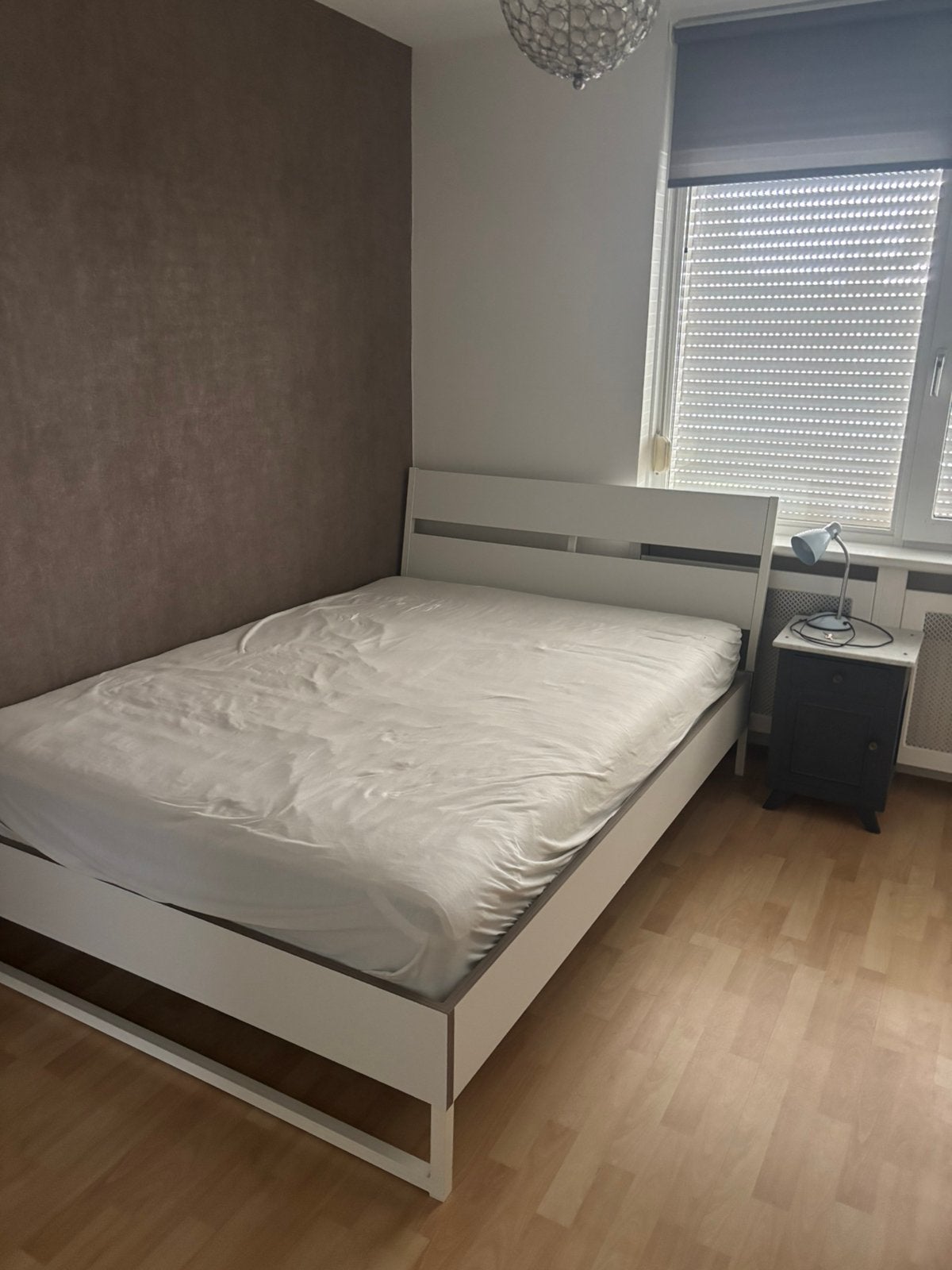 Ikea bed 1.40/2.00 cm wit (zonder matras)!, Ophalen, Wit, Tweepersoons, Zo goed als nieuw