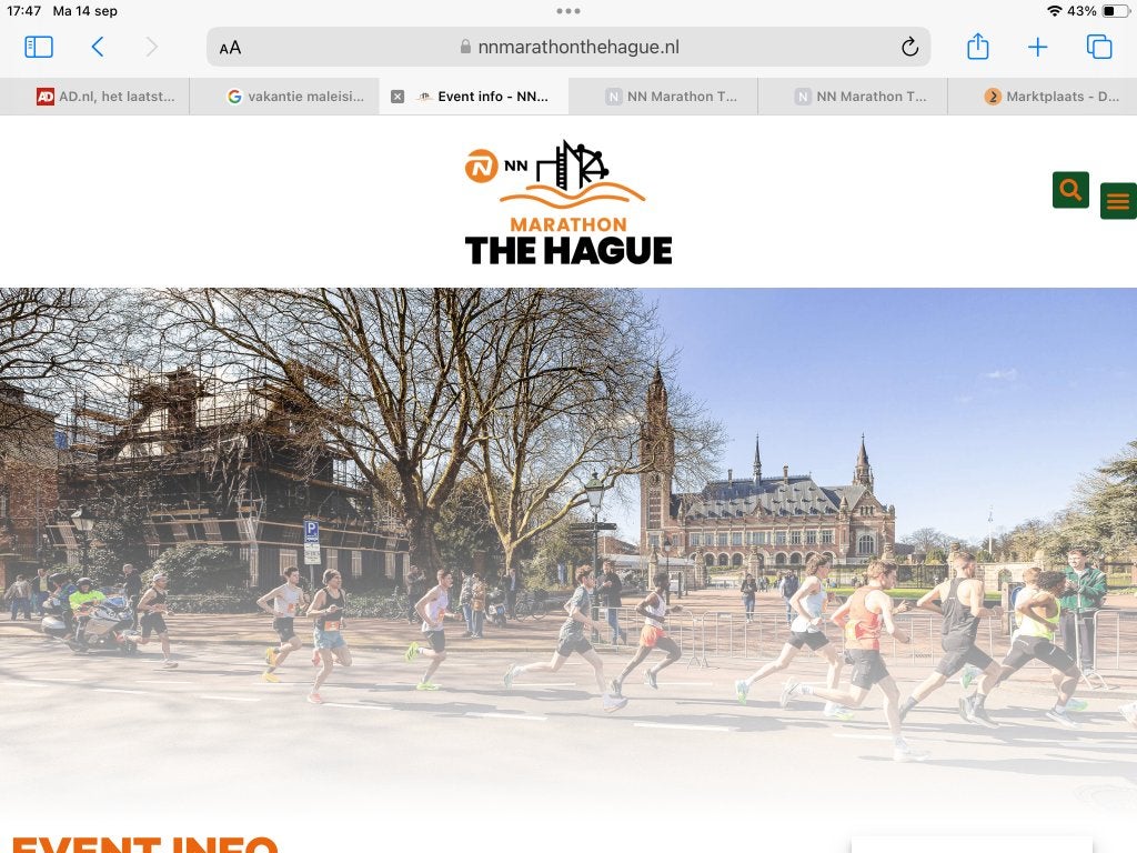 Startbewijs Den Haag marathon 1 nov (ruilen ook een optie), Overige merken, Overige typen, Nieuw, Ophalen of Verzenden