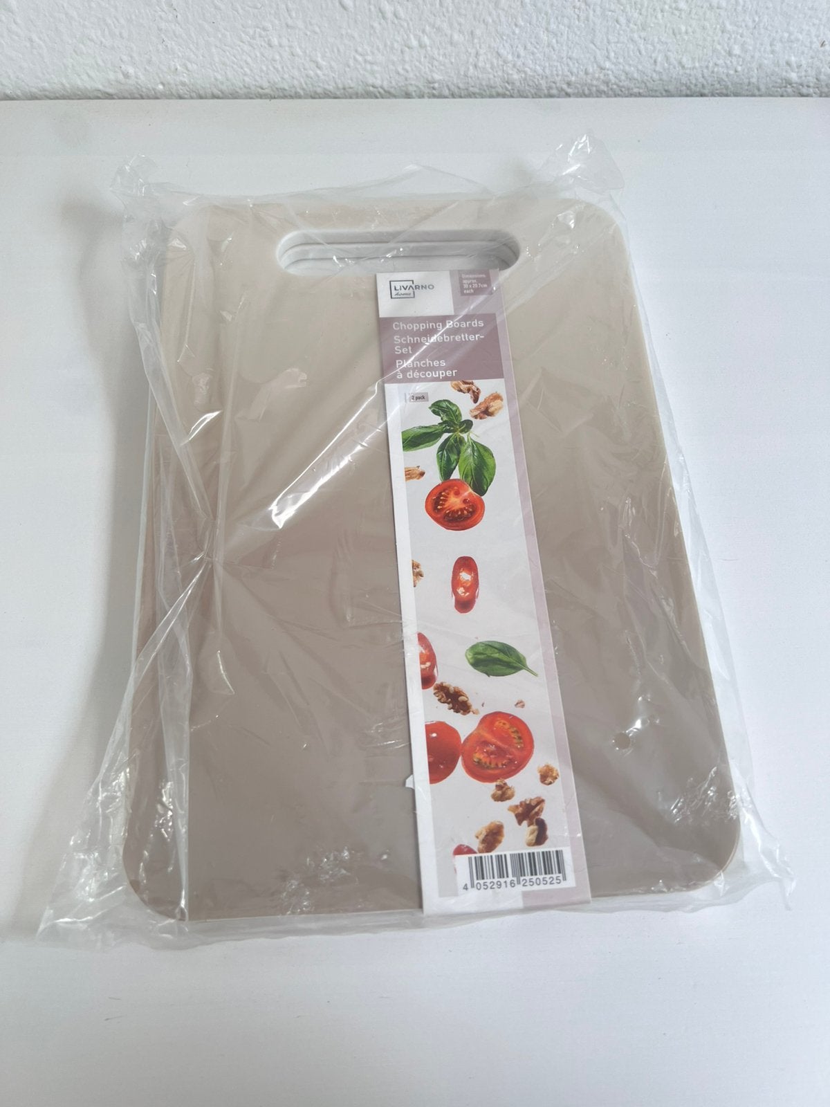 2 Livarno snijplanken beige. Nieuw!, Beige, Verzenden, Kunststof, Snij-/serveerplank