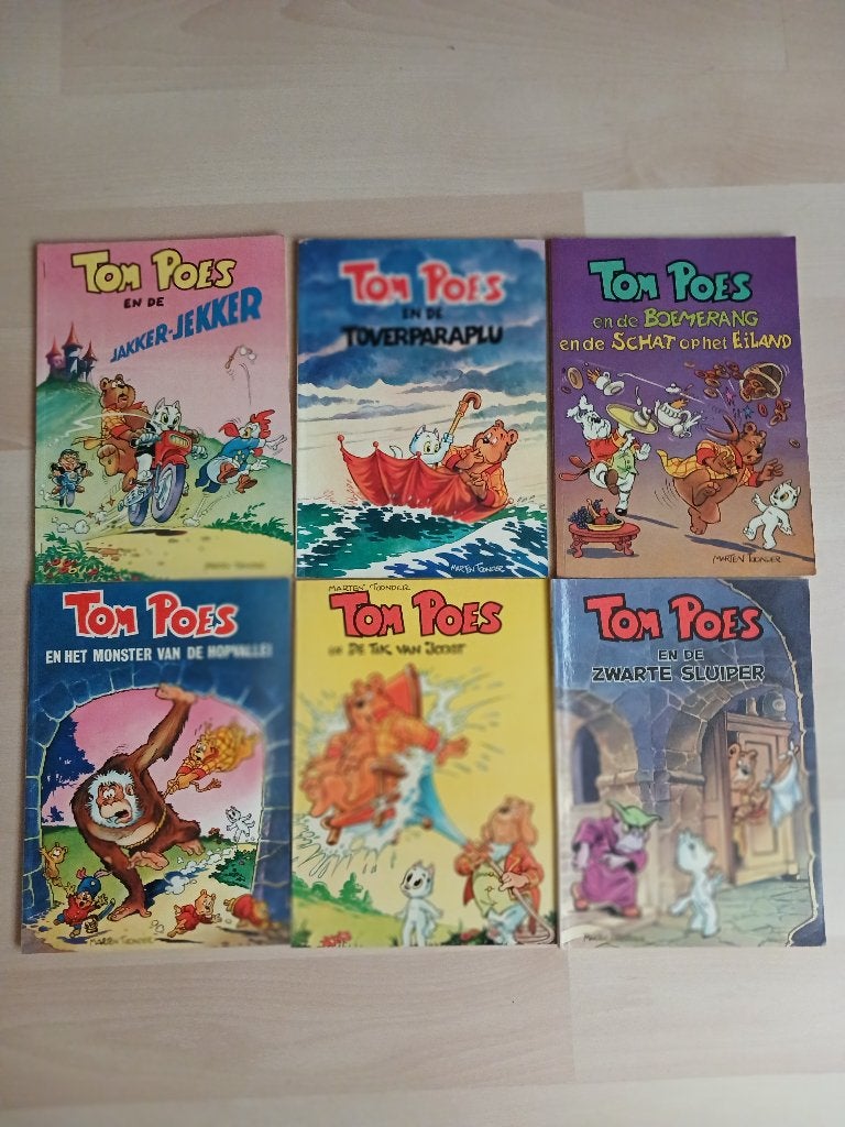 Tom Poes Boeken Collectie - 6 Klassieke Verhalen, Gelezen, Marten Toonder, Verzenden, Fictie