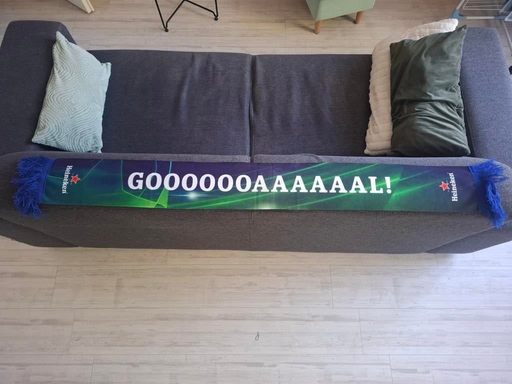 Heineken 'GOOOOOOAAAAAL!' Voetbalsjaal, Verzamelen, Sportartikelen en Voetbal, Ophalen of Verzenden, Zo goed als nieuw, Overige binnenlandse clubs