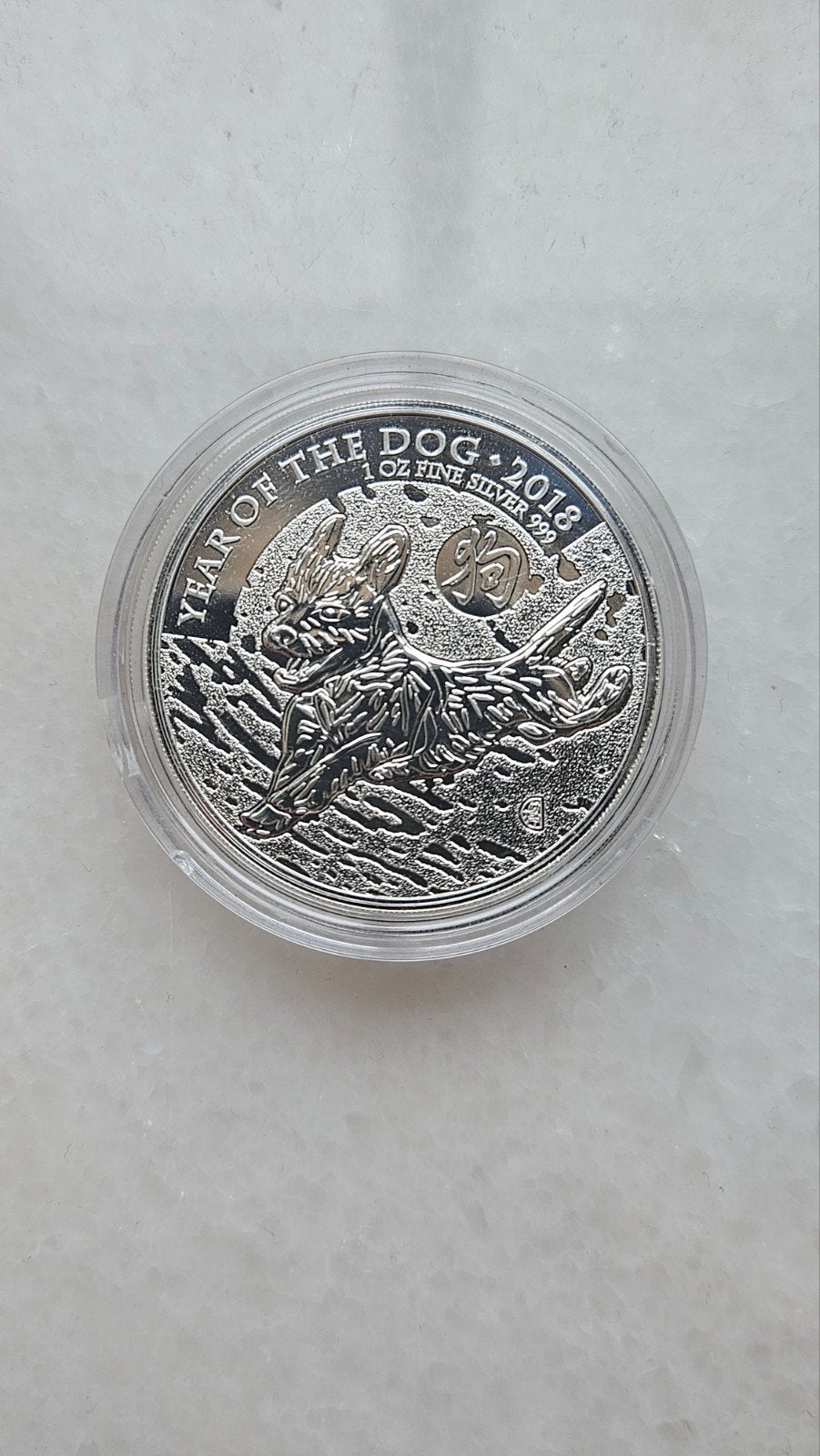 lunar UK year of the dog 2018, Ophalen of Verzenden, Zilver