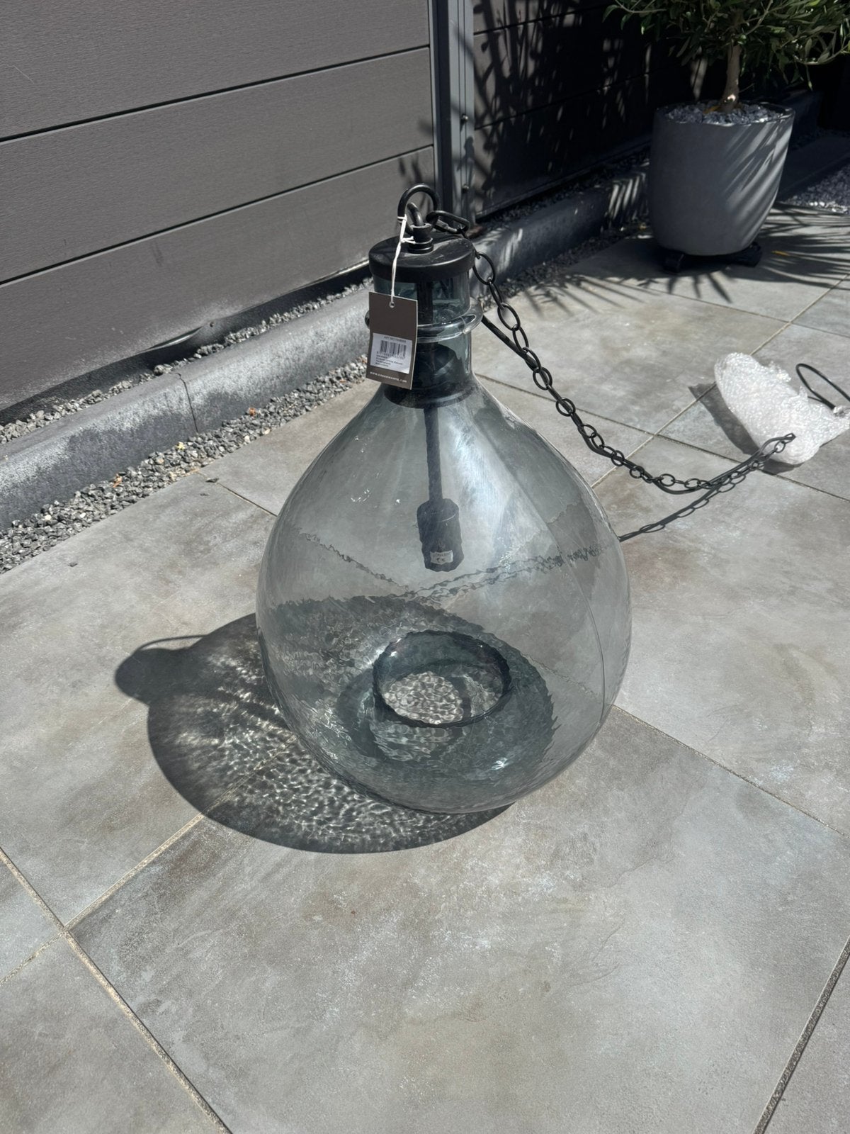 * Casa Vivante hanglamp smoke glass 2 grote stukken, Ophalen, Nieuw, Glas