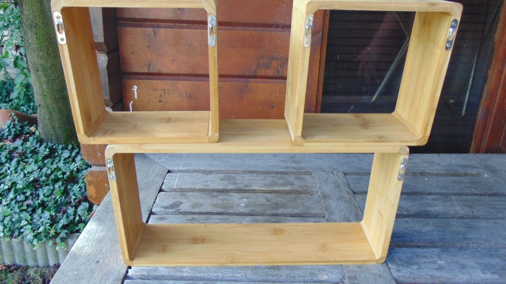 set van 3 houten kubus, Hout, Meerkleurig, Nieuw, Ophalen of Verzenden