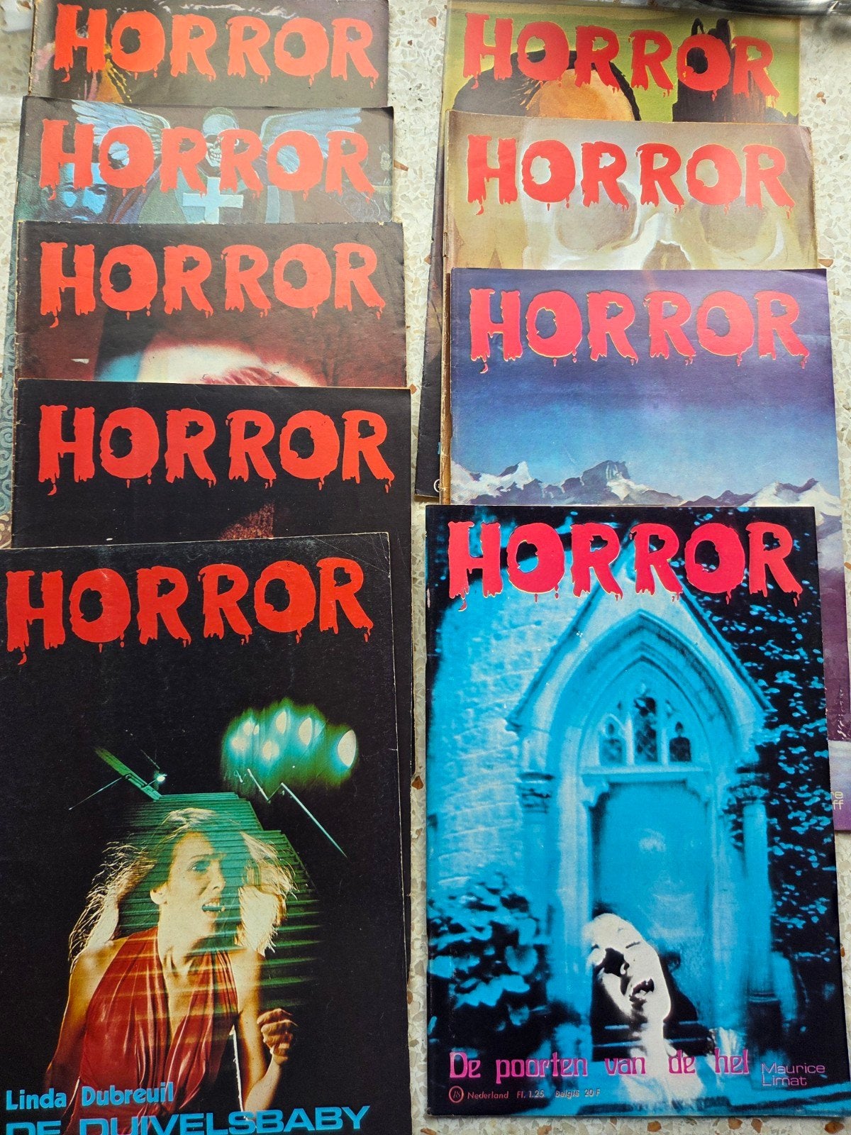 horror blaadjes 19x, Verzenden, Zo goed als nieuw