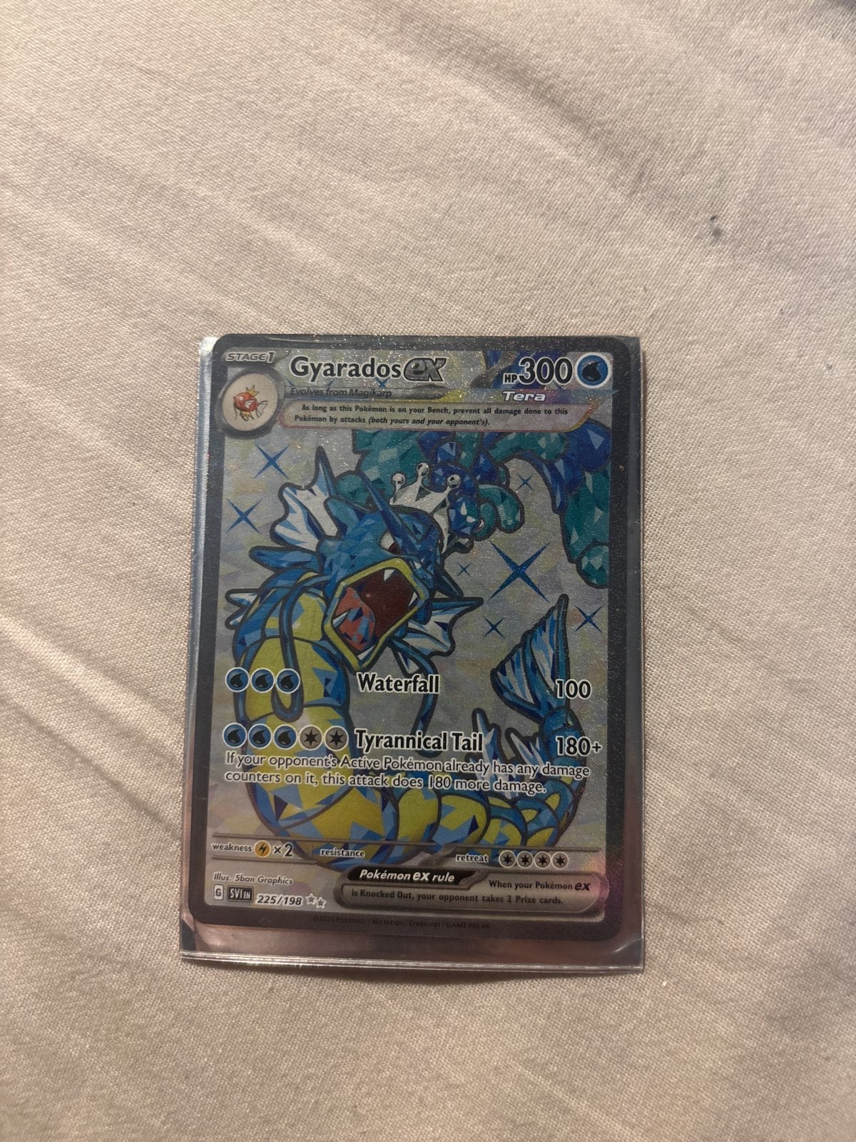 Pokémon Gyarados ex Tera SV051 225/198 Foil Kaart, Ophalen, Gebruikt, Losse kaart, Foil