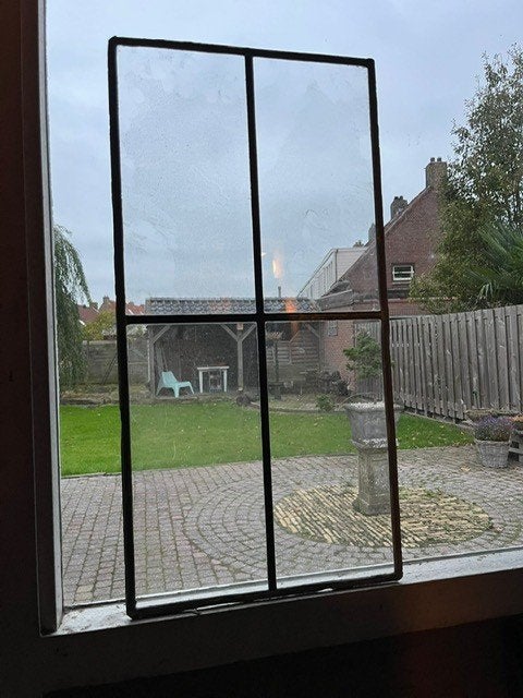 glas in lood 8 stuks in goede staat, Antiek en Kunst, Curiosa en Brocante, Ophalen