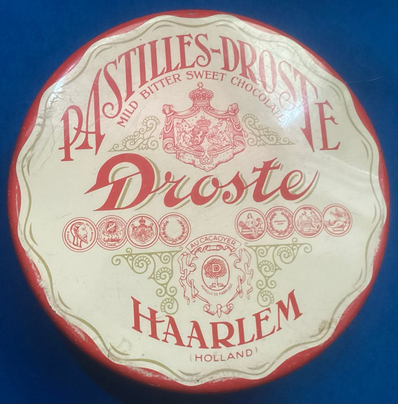 Vintage Droste Pastilles blik - Haarlem Holland, Verzenden, Gebruikt, Overige, Droste
