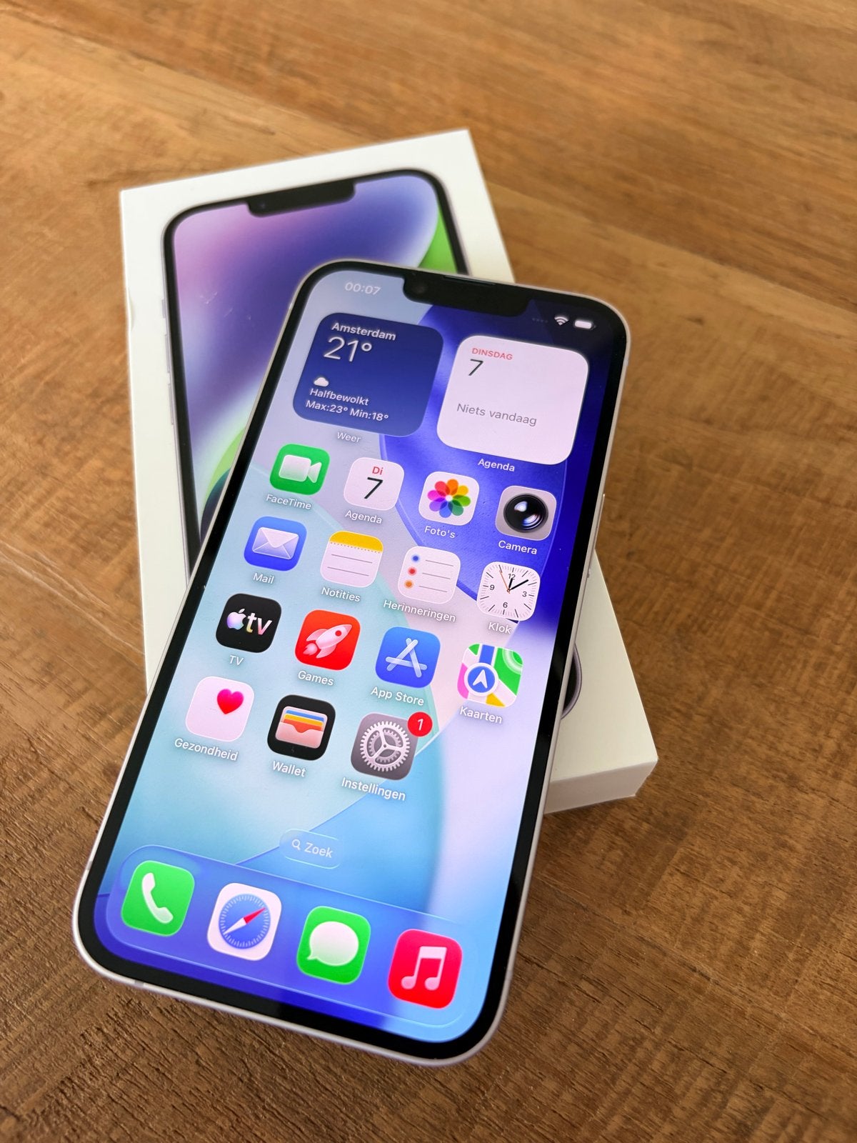 Apple iPhone 14 256 GB -  purple, Gebruikt, Paars, Zonder simlock, Zonder abonnement