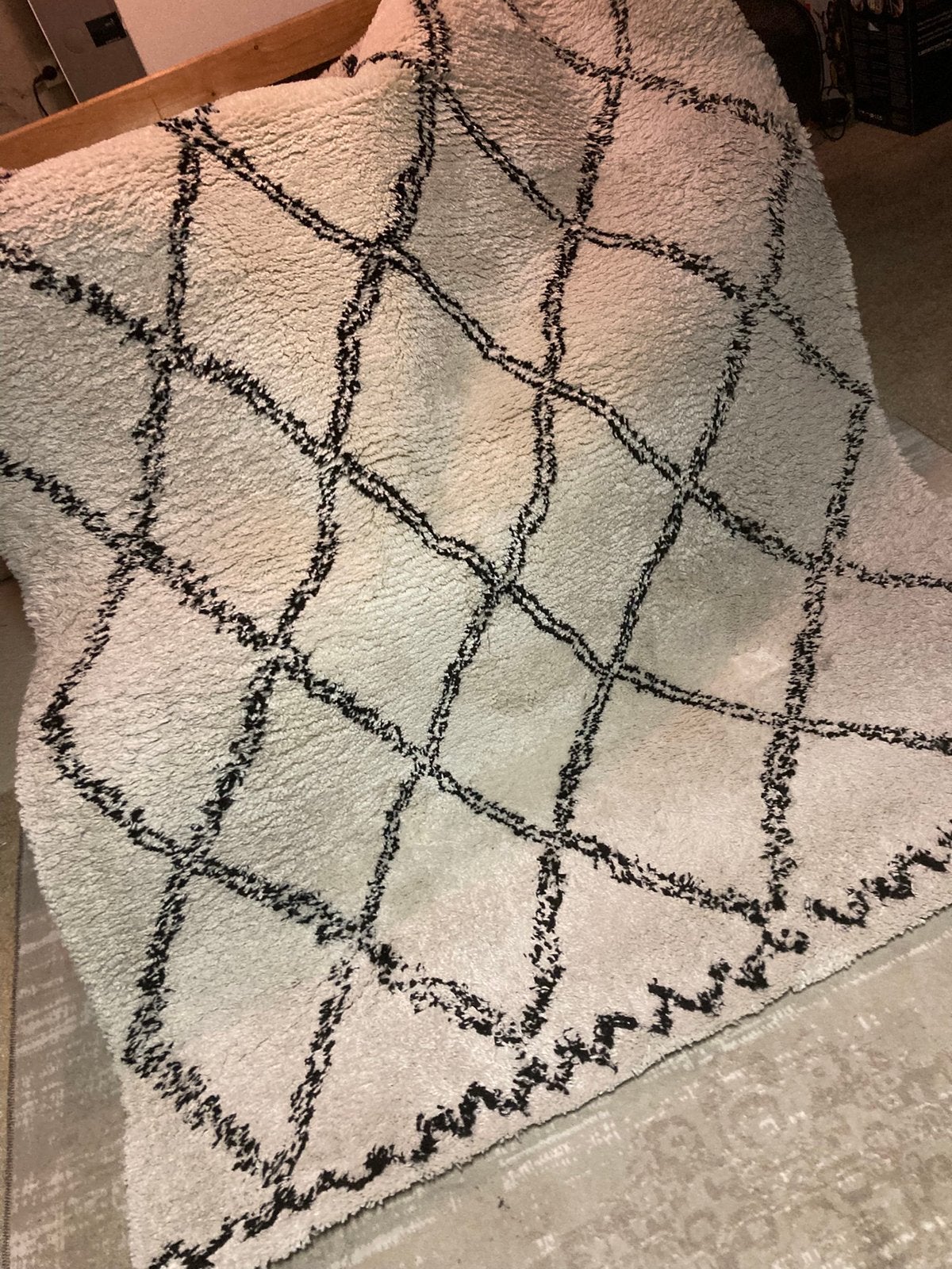 Vloerkleed, Huis en Inrichting, Stoffering | Tapijten en Kleden, Ophalen, Crème, Gebruikt, 150 tot 200 cm
