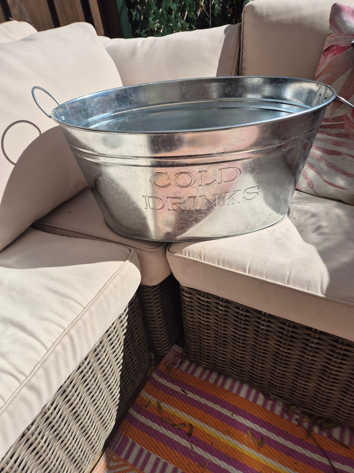 5 drinkbakken 24 l voor tuinfeest, Ophalen, Zo goed als nieuw, Aluminium, 2 zitplaatsen