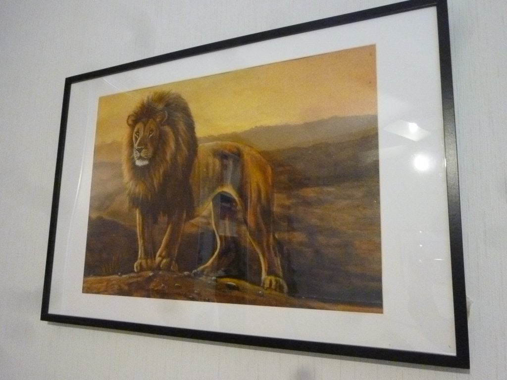 schilderij Leeuw, Antiek en Kunst, Ophalen of Verzenden