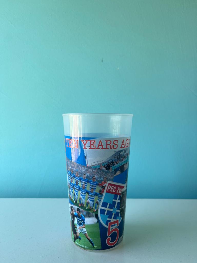 Pec zwolle 10 years ago bekers  0,3l, Ophalen of Verzenden, Zo goed als nieuw, Overige typen