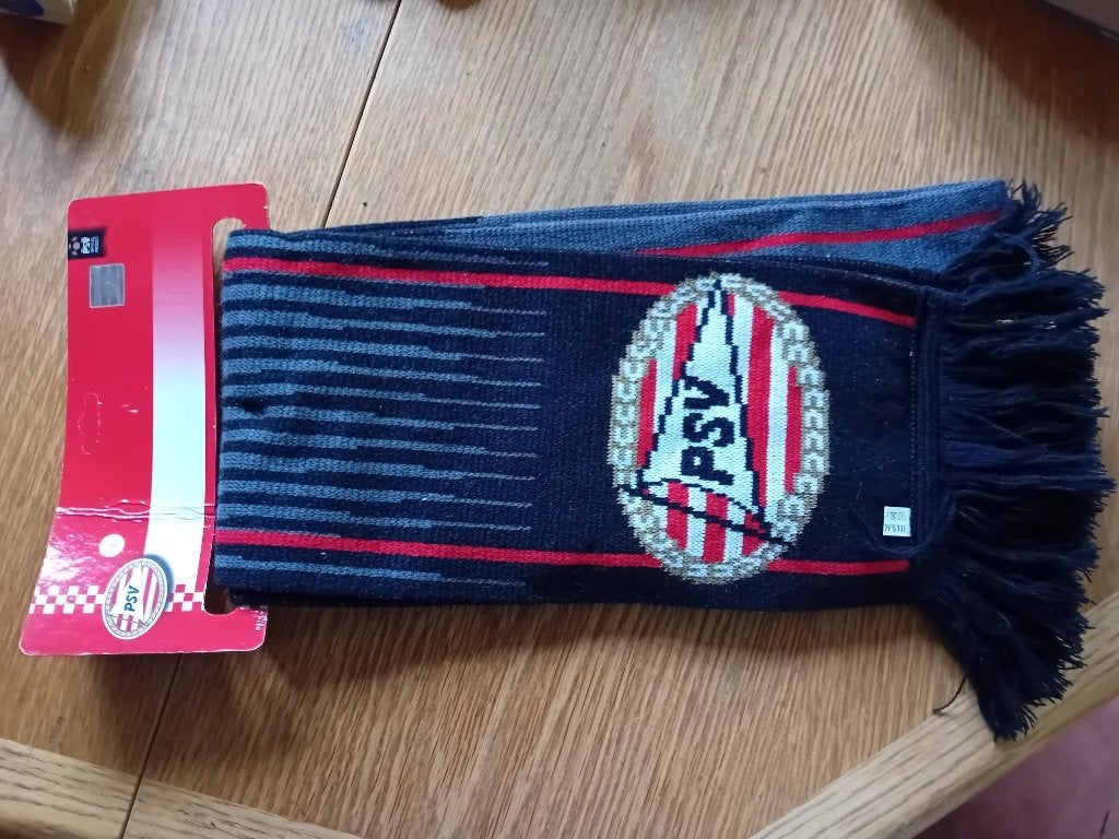 PSV sjaal grijs gestreept, Ophalen of Verzenden, Nieuw, PSV, Vaantje of Sjaal