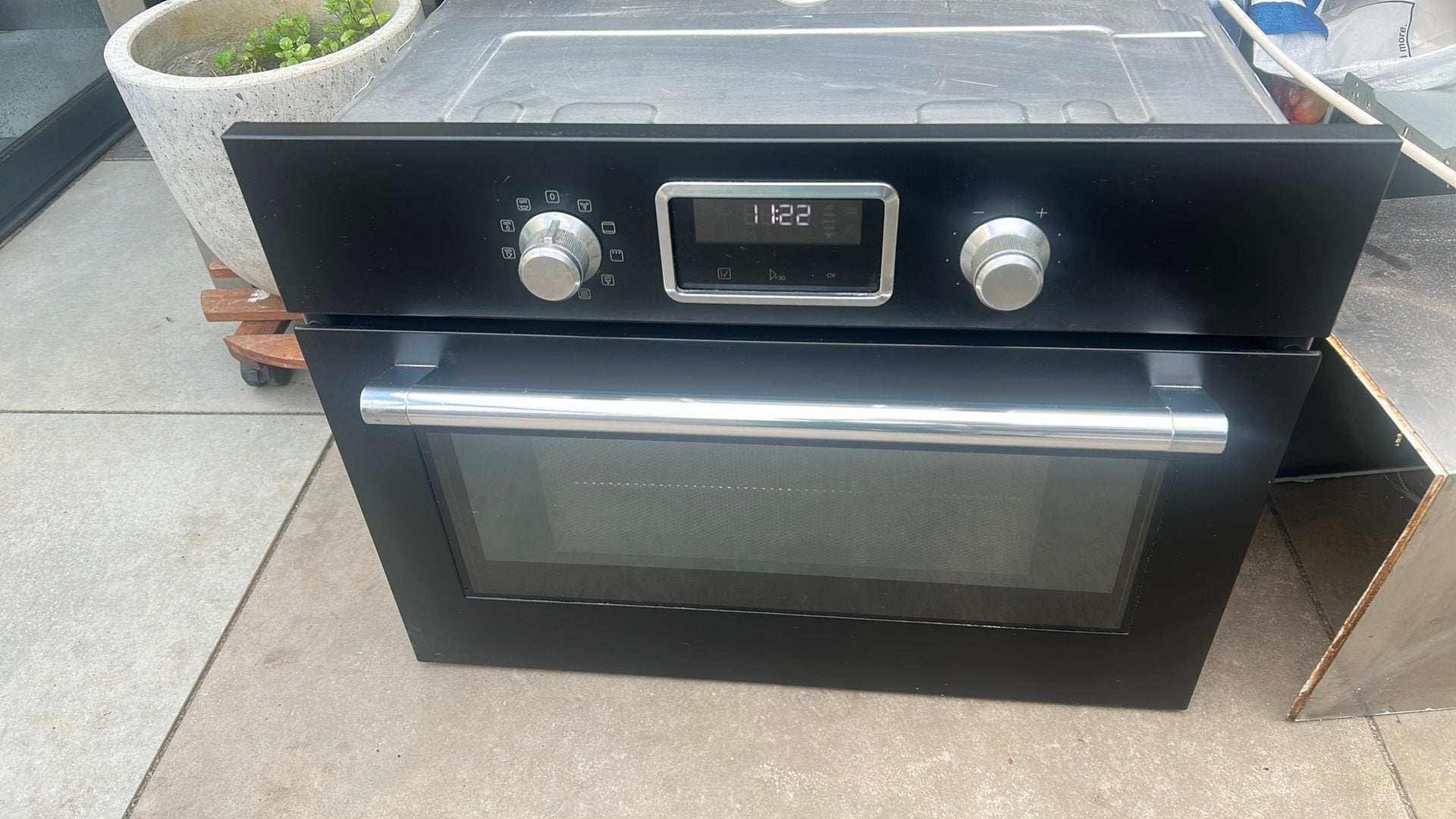 IKEA SMAKSAK Combimagnetron (Bouwj.2022)Inbouw nismaat 45 cm, Ophalen, Zo goed als nieuw, Draaiplateau